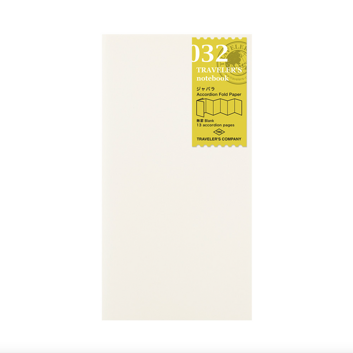 Traveler's Company Traveler's Notebook Regular Refills, 032 Accordion Fold Paper