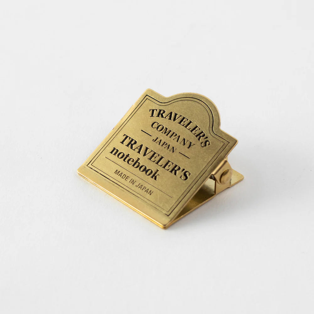 Traveler's Company 030 Brass Clip for Traveler's Notebook, Detail
