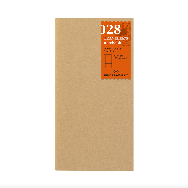 Traveler's Company Traveler's Notebook Regular Refills, 028 Card File