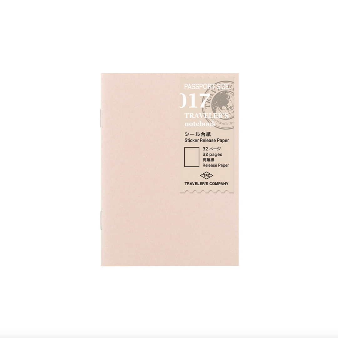 Traveler's Company Traveler's Notebook Passport Refills, P17 Sticker Release Paper