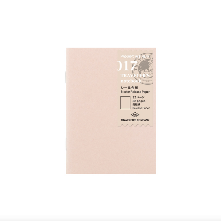 Traveler's Company Traveler's Notebook Passport Refills, P17 Sticker Release Paper