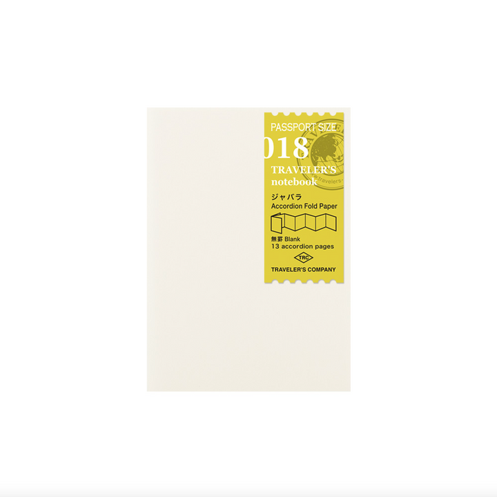 Traveler's Company Traveler's Notebook Passport Refills, P18 Accordion Fold Paper