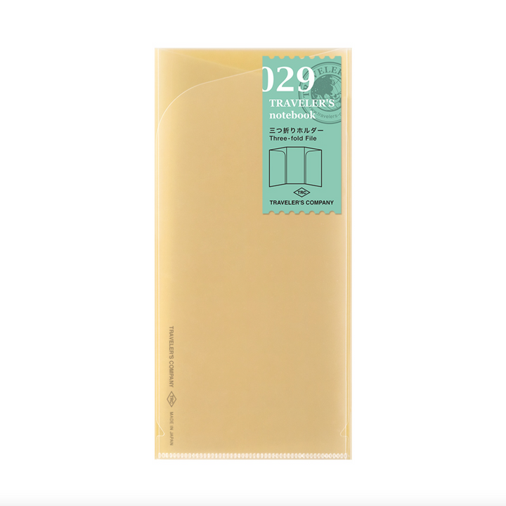 Traveler's Company Traveler's Notebook Regular Refills, 029 Three-Fold File