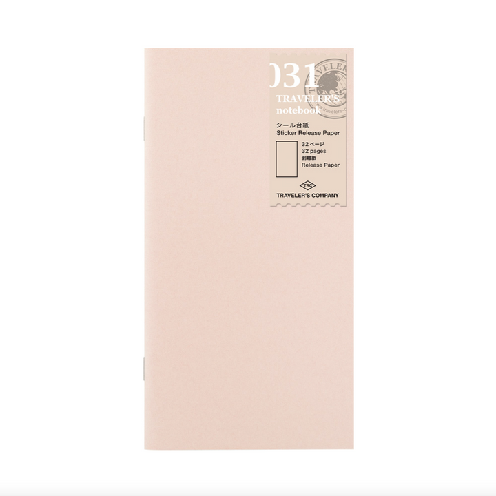 Traveler's Company Traveler's Notebook Regular Refills, 031 Sticker Release Paper