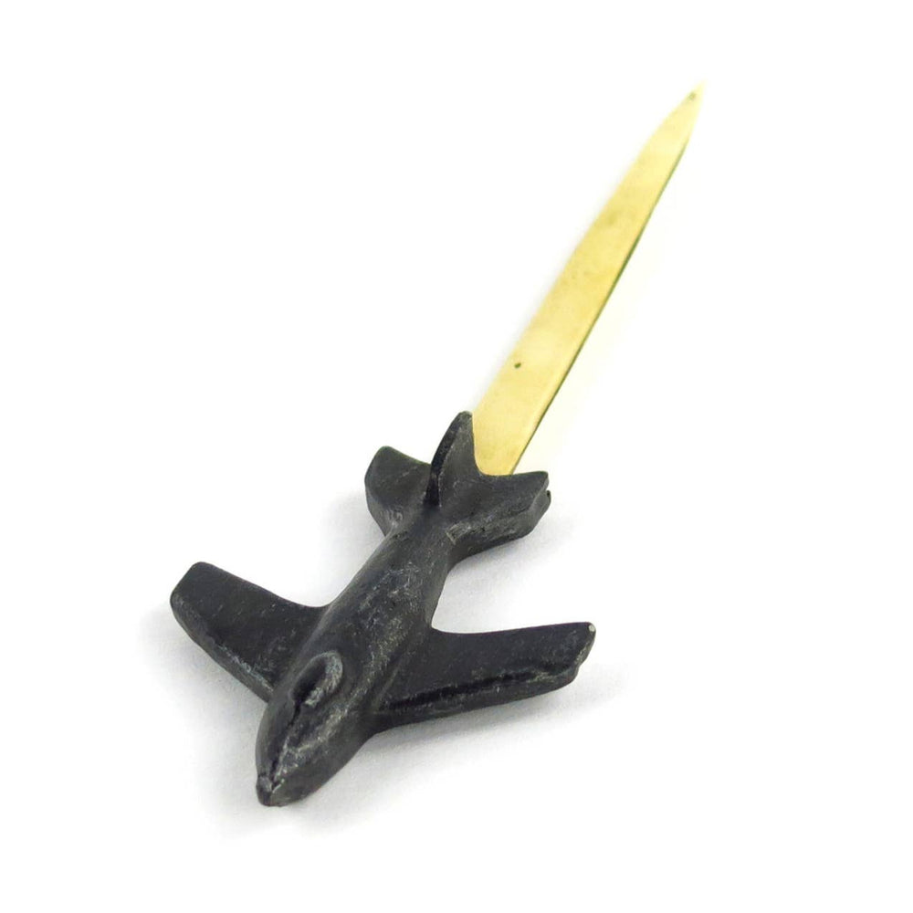 Vagabond Vintage Pewter Airplane-Shaped Letter Opener