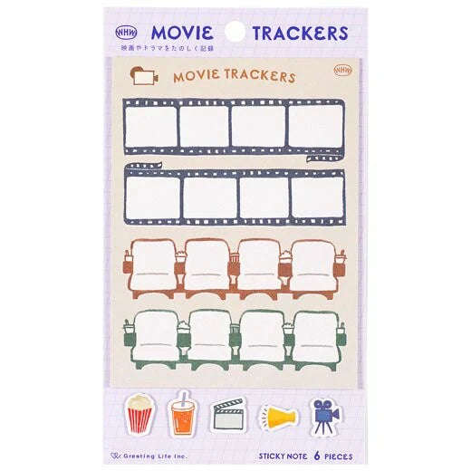 WHW! Movie Tracker Sticky Notes – Hand-Drawn Stickers by Chalk Boy