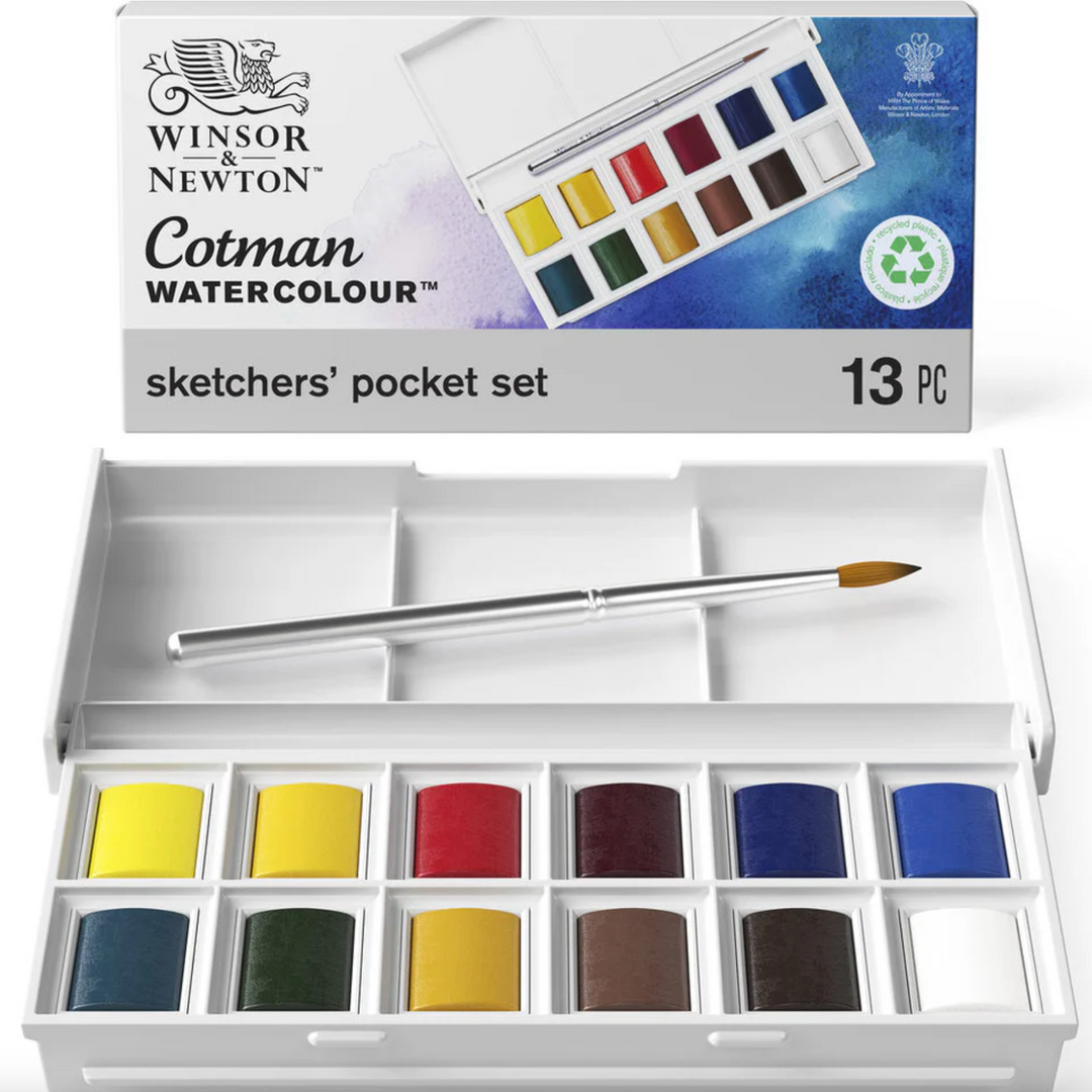 Winsor & Newton Cotman Watercolor Sketchers' Pocket Set, Detail
