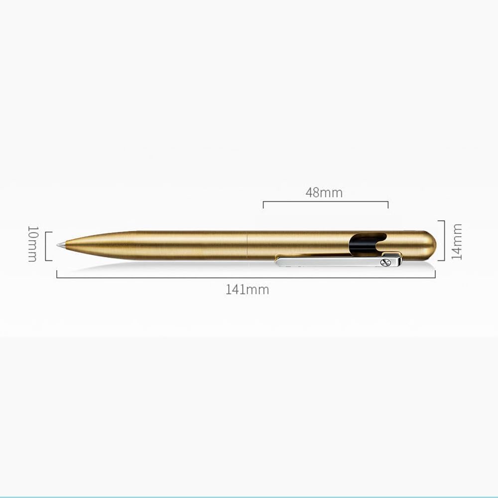 Wood Fountain Pens Axis Bolt Action Pen, Dimensions