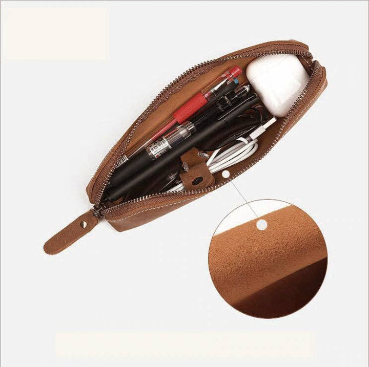 Wood Fountain Pens Paavo Leather Pen Case, Brown, Detail