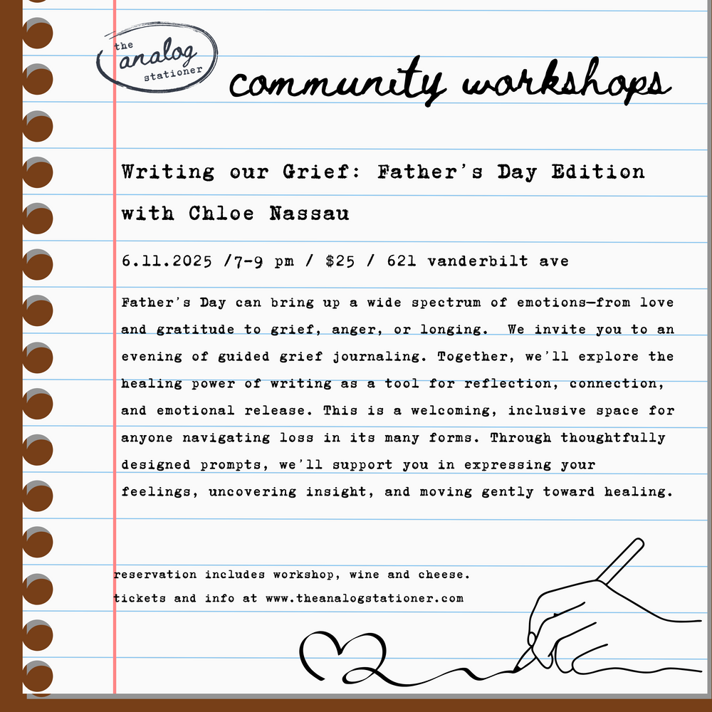 Writing Our Grief: Father’s Day Edition with Chloe Nassau details