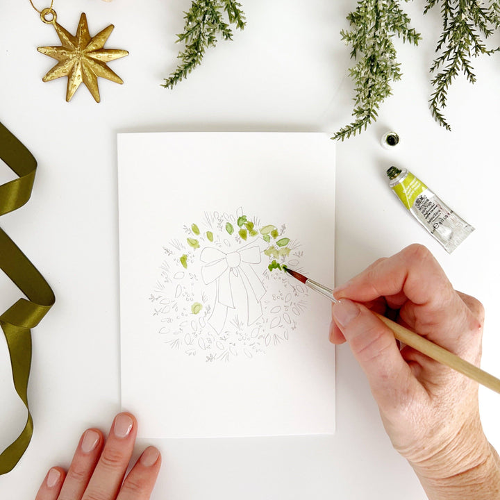 Paintable Notecards - Wreaths