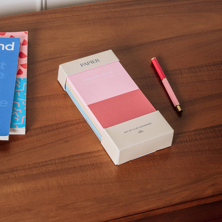 List Notepads, Softcover Set of 3 - Colorblock