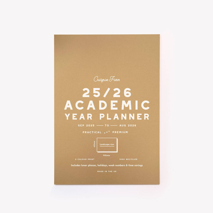 2025/2026 Academic Year Planner - Landscape View