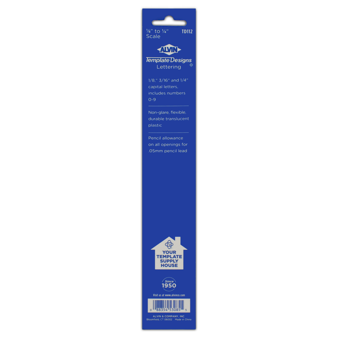 Standard Lettering Guide Template Ruler