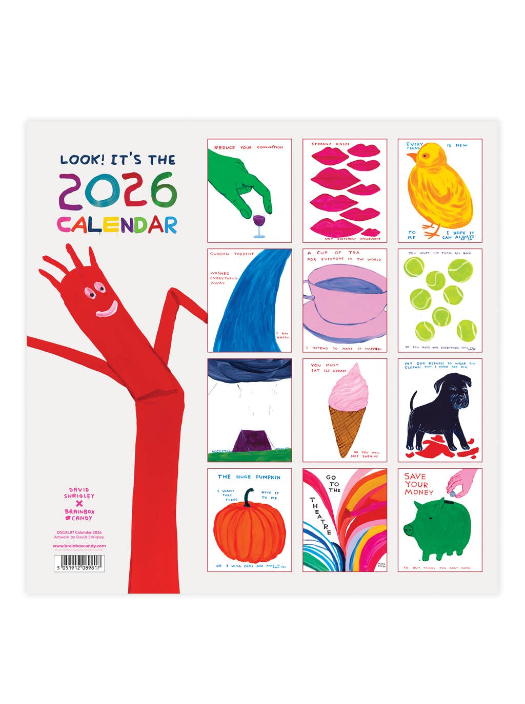 David Shrigley Official Exclusive 2026 Wall Calendar