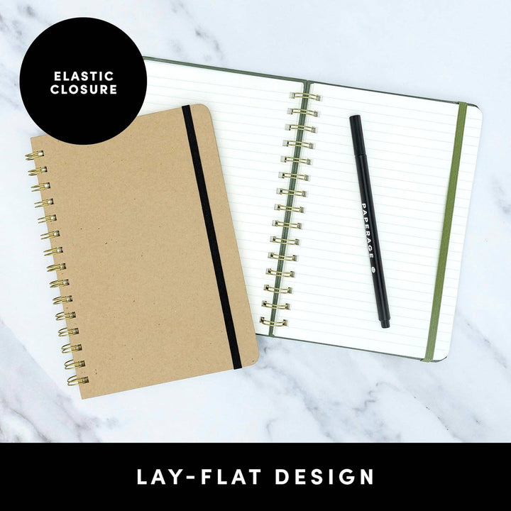Spiral Bound Hardcover Lined Notebook