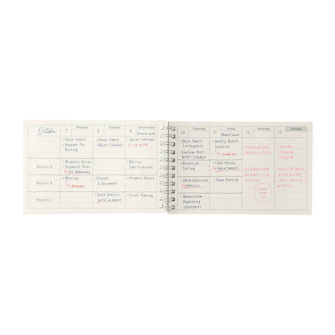 Dayfree Weekly Schedule