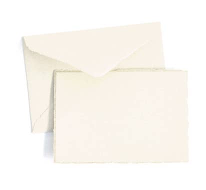 Deckle Edge Note Card Gold Box