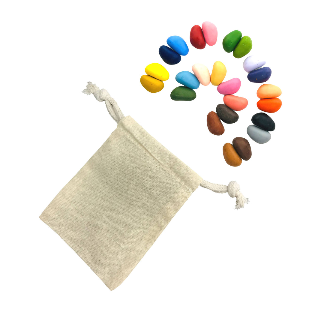 Crayon Rocks in Muslin Bag (set of 24)