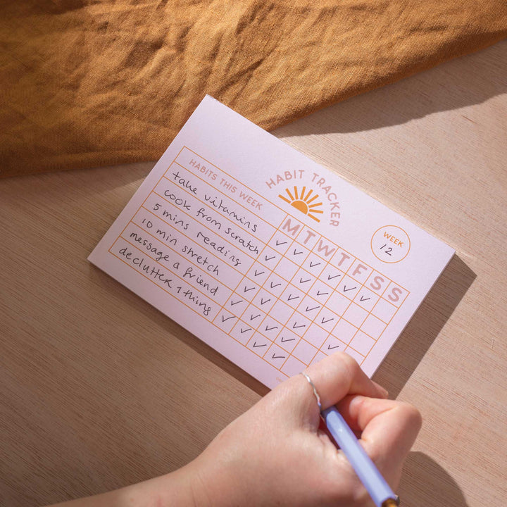 Weekly Habit Tracker Pad | A6
