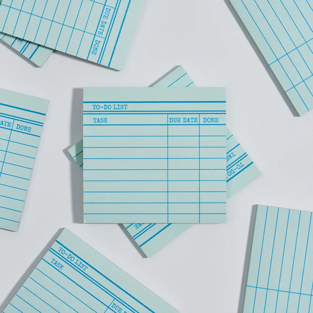 Library Card Post-It Sticky Notes