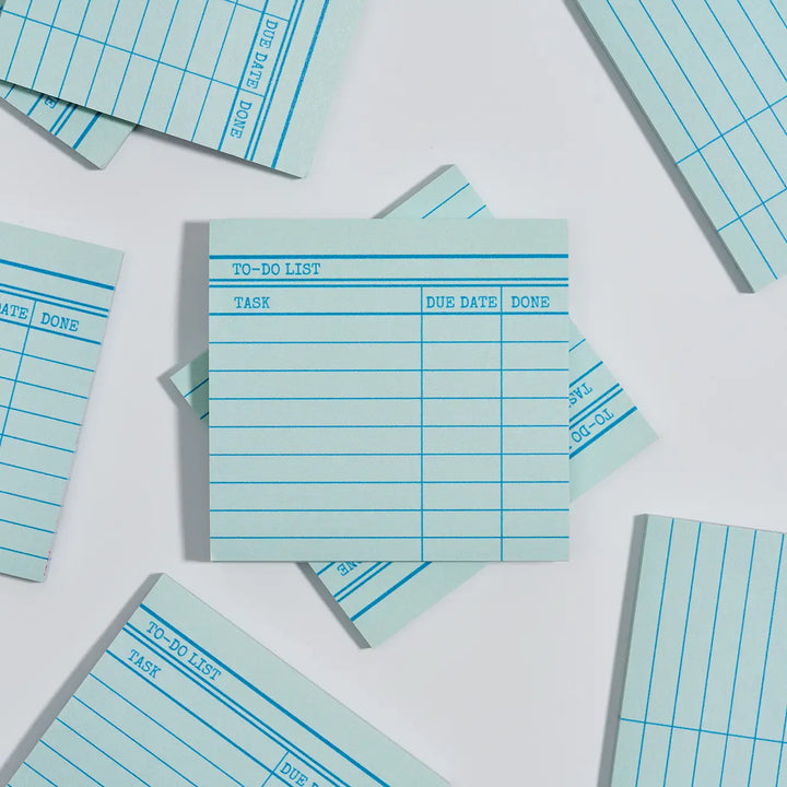 Library Card Post-It Sticky Notes