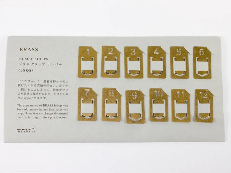 Brass Number Clips