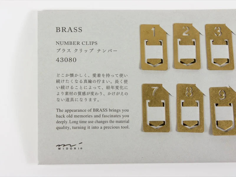 Brass Number Clips