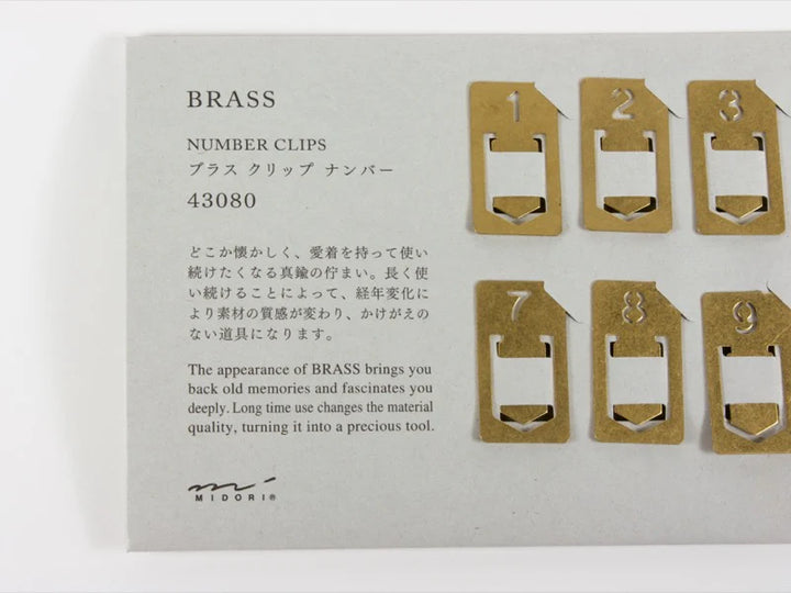Brass Number Clips