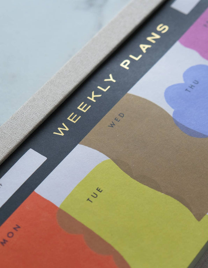 Weekly Planner Pad Painterly Shapes