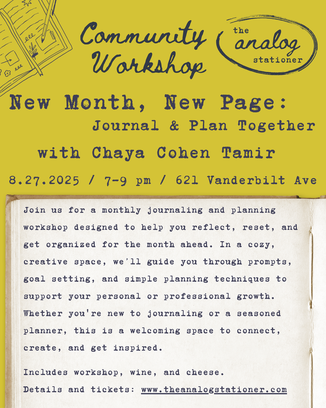 New Month, New Page: Journal & Plan Together with Chaya Cohen Tamir