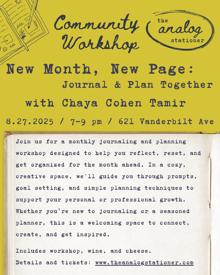 New Month, New Page: Journal & Plan Together with Chaya Cohen Tamir