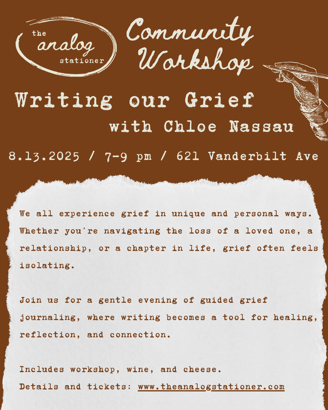Writing our Grief with Chloe Nassau