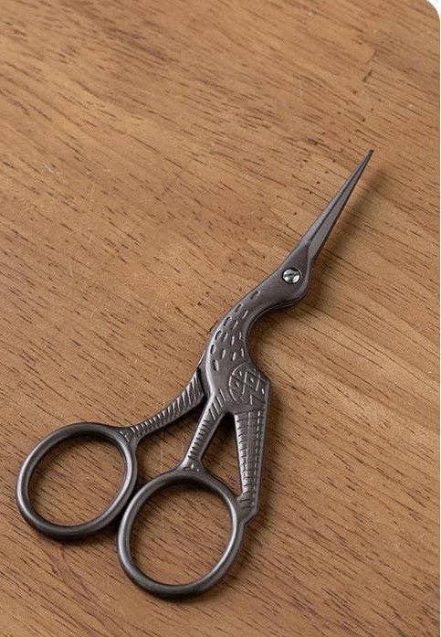 Crane Scissors with Brocade Sheath