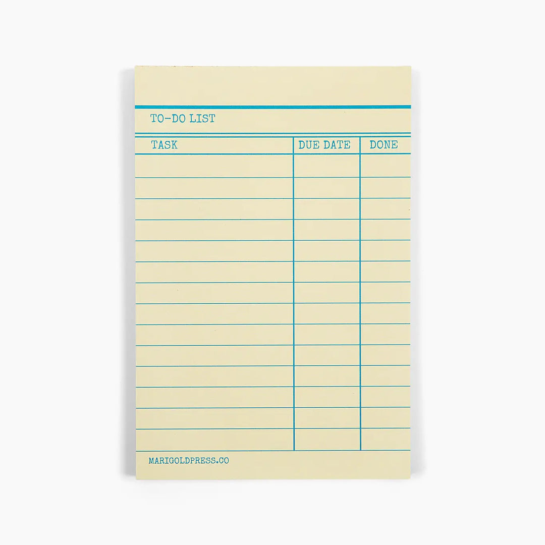 Library Card Notepad