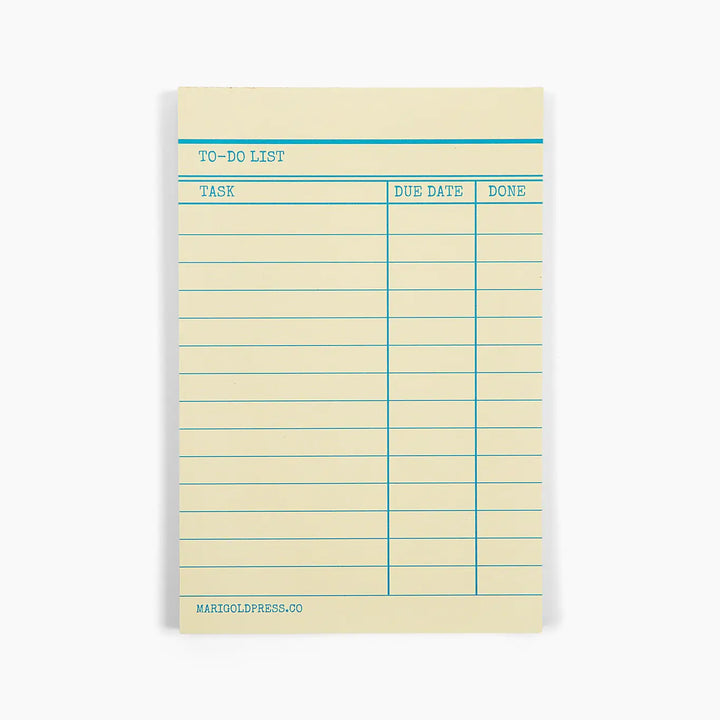 Library Card Notepad