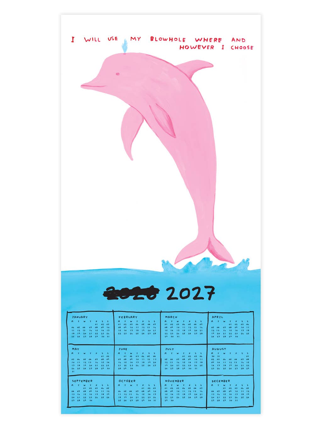 David Shrigley Official Exclusive 2026 Wall Calendar