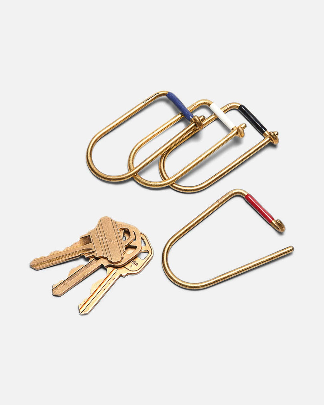 Enameled Brass Key Ring