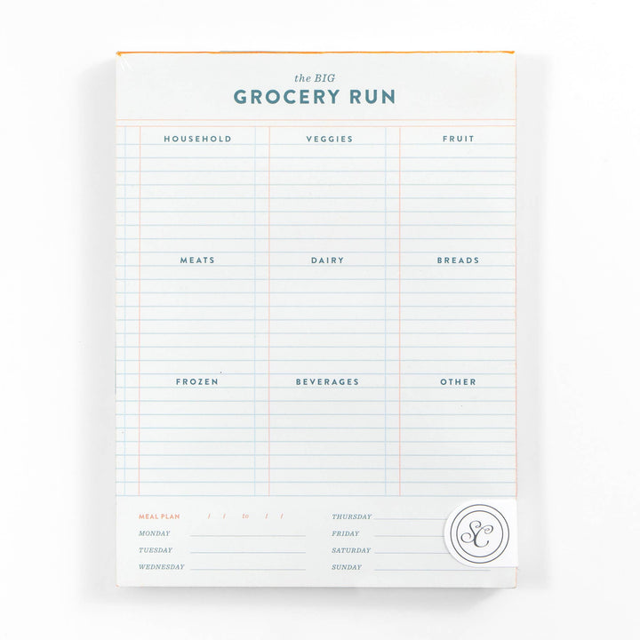 Grocery Run 6x8 Weekly Notepad