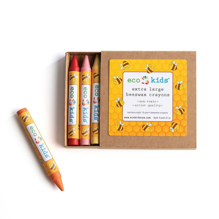eco-kids Extra Large Beeswax Crayons, Set of 8