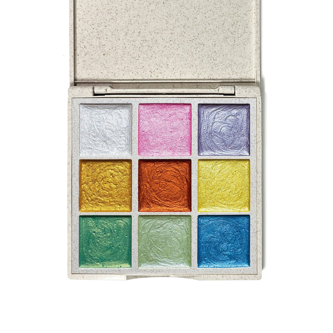 elsewhere unplug Metallic Watercolors – Set of 9 Hand-Poured Colors, Detail