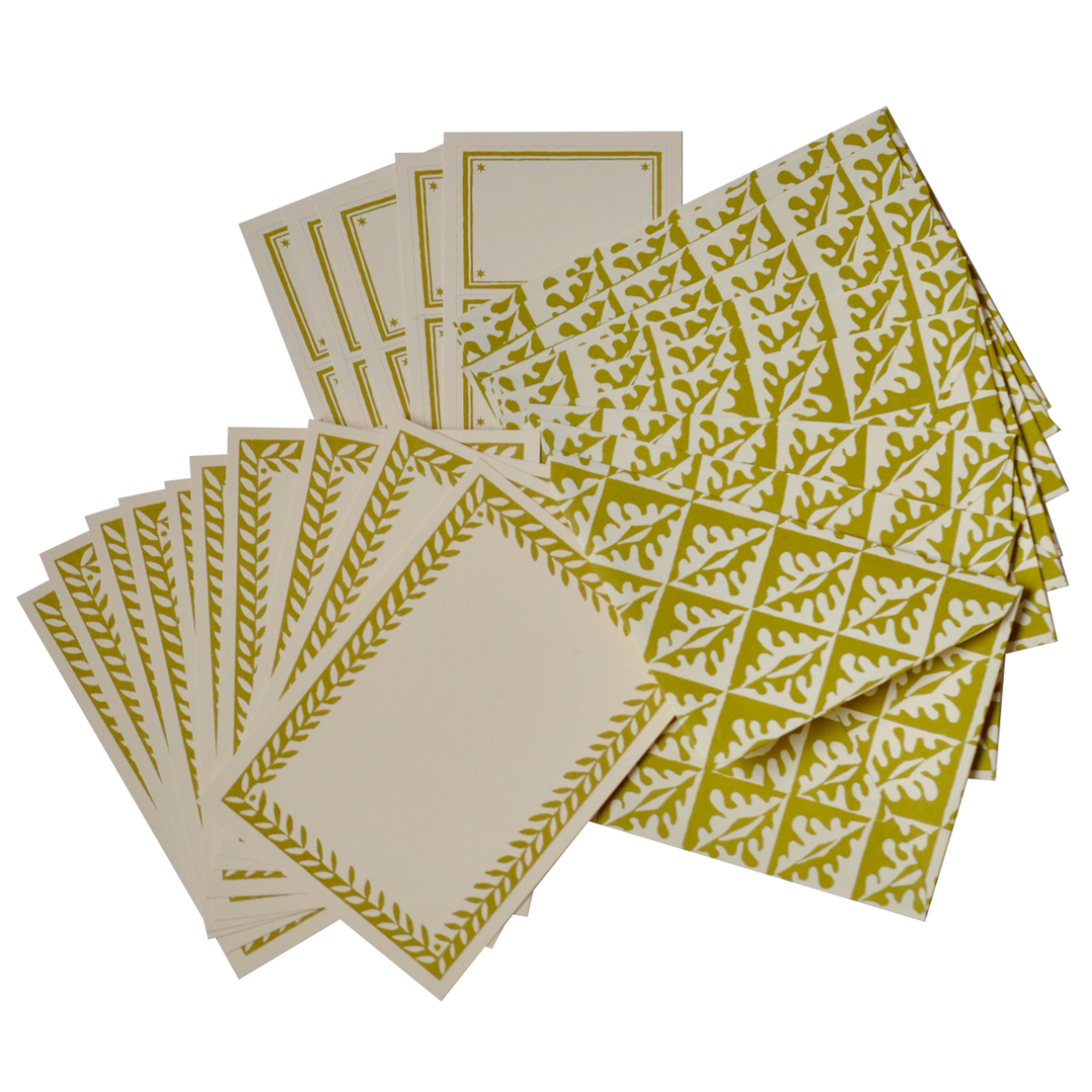 Set of Notecards and Envelopes with Labels
