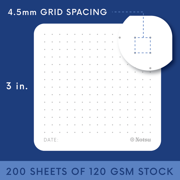 Dot Grid Sticky Notes / 4 pk