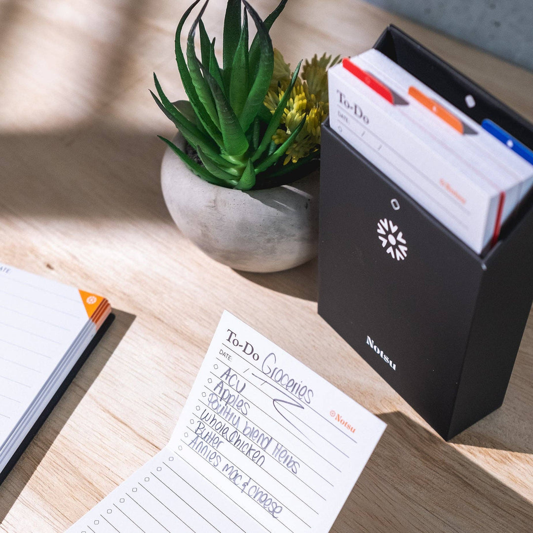 Centre Rise To-Do List Stand & Box Set – 50 cards