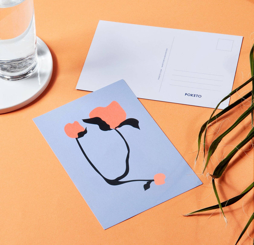 Abstract Flora Postcards