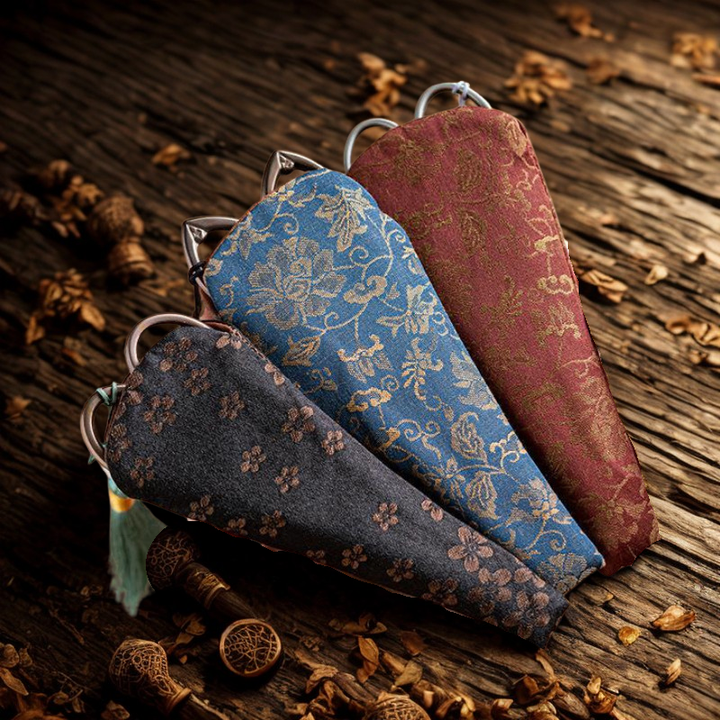 Crane Scissors with Brocade Sheath