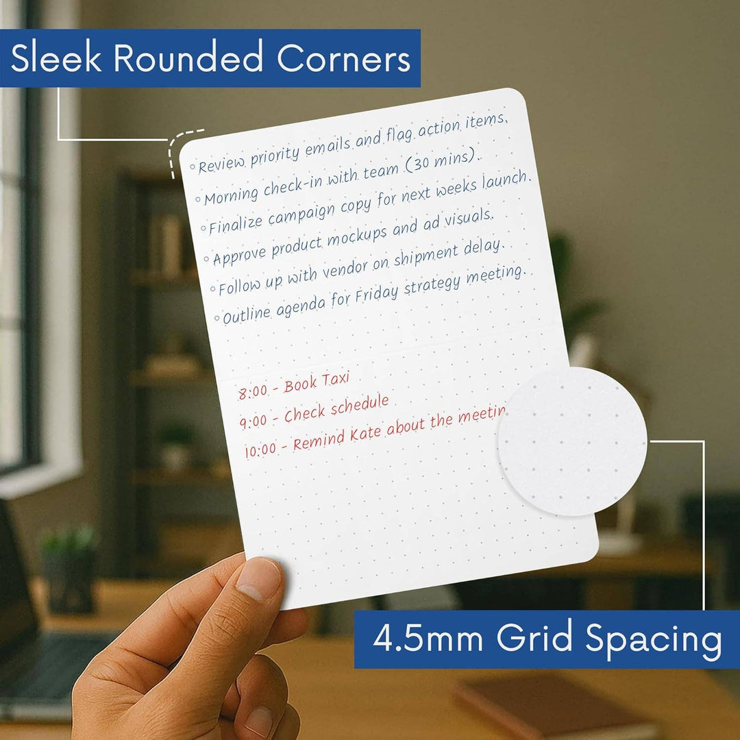 Dotted Index Cards with Round Corners