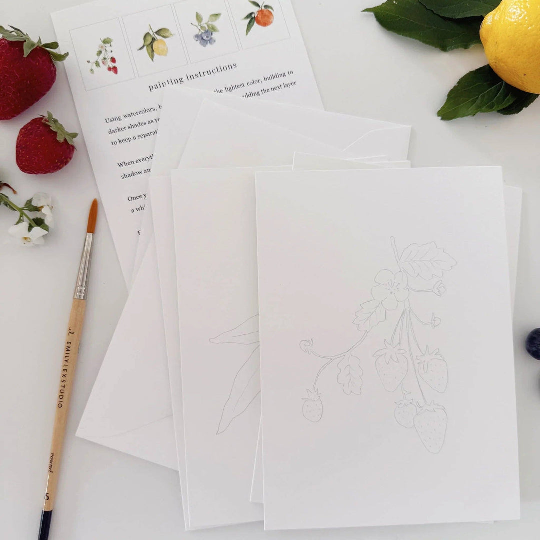 Paintable Watercolor Notecard Set