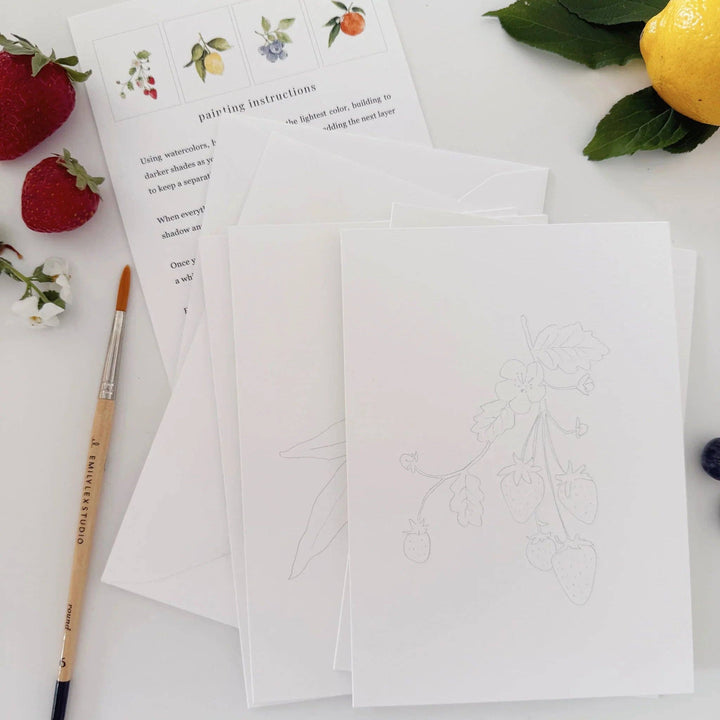 Paintable Watercolor Notecard Set