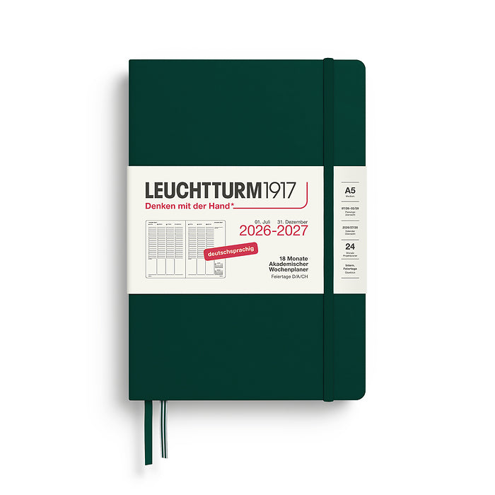 Leuchtturm Academic Week Planner Medium (A5) 2027, 18 Months